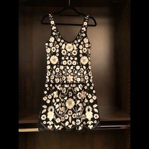 Needle & Thread black embroidered floral dress